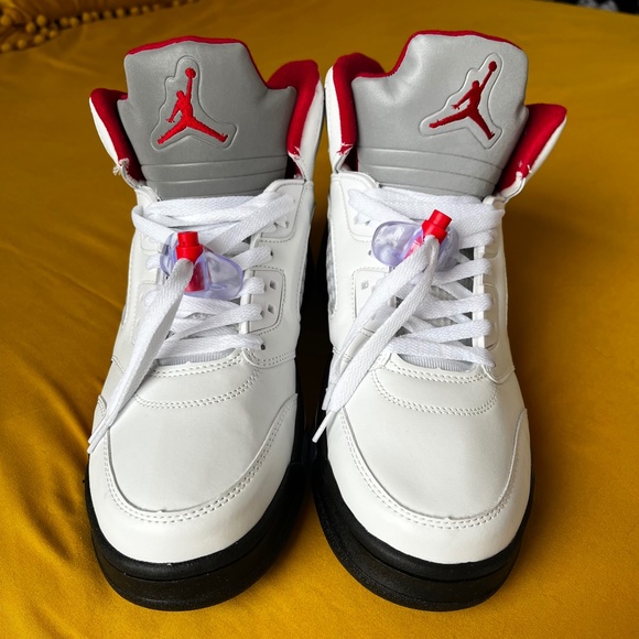 Nike Air Jordan 5 V Fire Red White Black 2020 Release Sneakers Max 95 90 Size 10